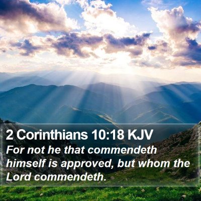 2 Corinthians 10:18 KJV Bible Verse Image