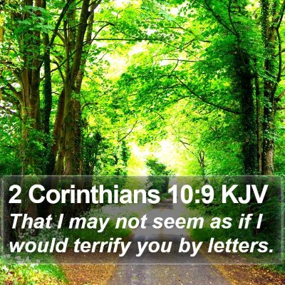 2 Corinthians 10:9 KJV Bible Verse Image