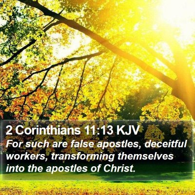 2 Corinthians 11:13 KJV Bible Verse Image