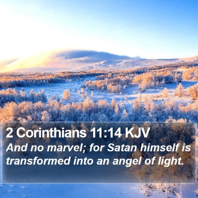 2 Corinthians 11:14 KJV Bible Verse Image