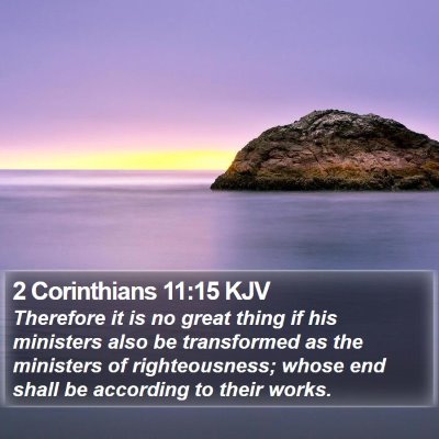 2 Corinthians 11:15 KJV Bible Verse Image