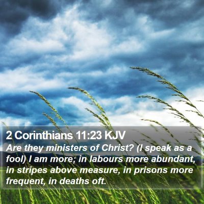 2 Corinthians 11:23 KJV Bible Verse Image