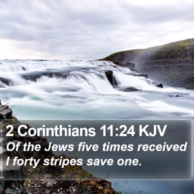 2 Corinthians 11:24 KJV Bible Verse Image