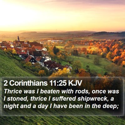 2 Corinthians 11:25 KJV Bible Verse Image