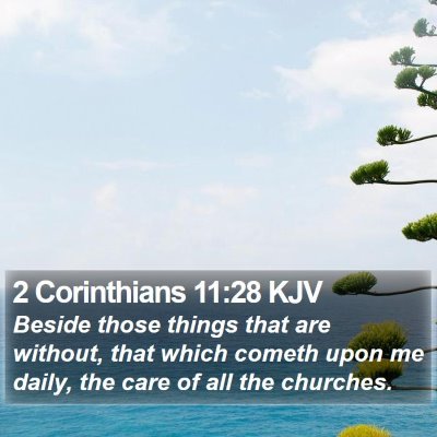 2 Corinthians 11:28 KJV Bible Verse Image