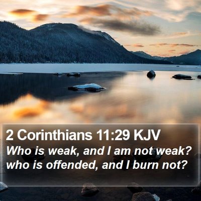 2 Corinthians 11:29 KJV Bible Verse Image