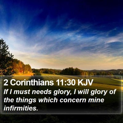 2 Corinthians 11:30 KJV Bible Verse Image