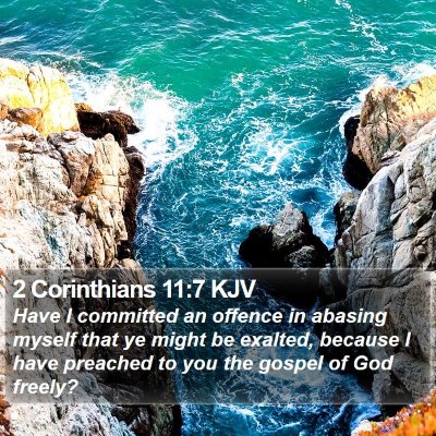 2 Corinthians 11:7 KJV Bible Verse Image