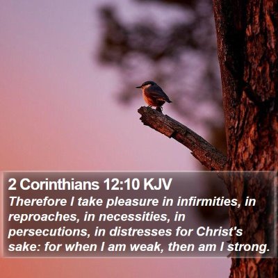 2 Corinthians 12:10 KJV Bible Verse Image