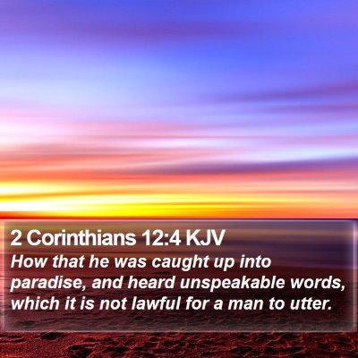 2 Corinthians 12:4 KJV Bible Verse Image