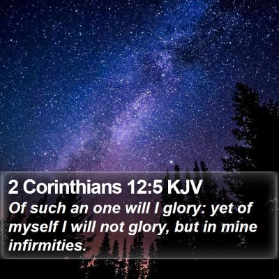 2 Corinthians 12:5 KJV Bible Verse Image