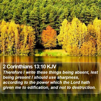2 Corinthians 13:10 KJV Bible Verse Image