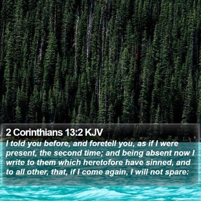 2 Corinthians 13:2 KJV Bible Verse Image