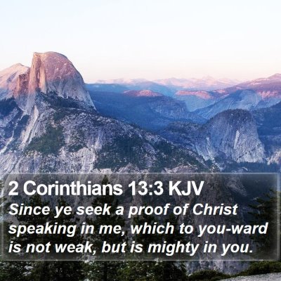 2 Corinthians 13:3 KJV Bible Verse Image
