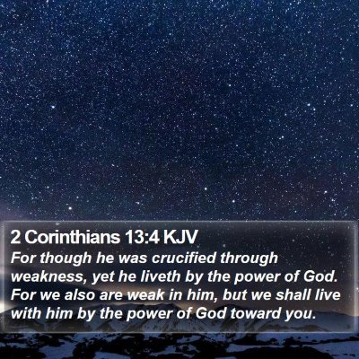 2 Corinthians 13:4 KJV Bible Verse Image