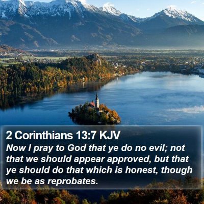 2 Corinthians 13:7 KJV Bible Verse Image