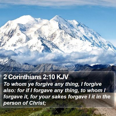 2 Corinthians 2:10 KJV Bible Verse Image