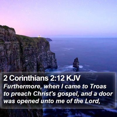 2 Corinthians 2:12 KJV Bible Verse Image