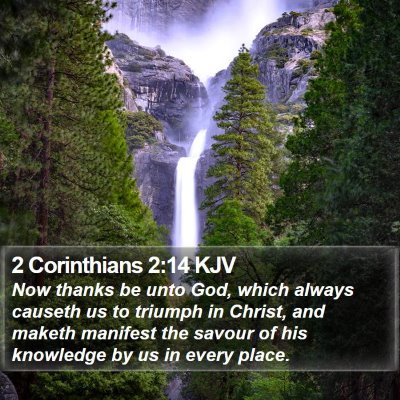 2 Corinthians 2:14 KJV Bible Verse Image