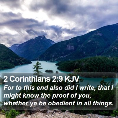 2 Corinthians 2:9 KJV Bible Verse Image