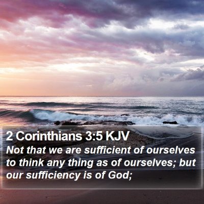 2 Corinthians 3:5 KJV Bible Verse Image