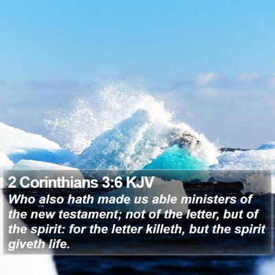 2 Corinthians 3:6 KJV Bible Verse Image