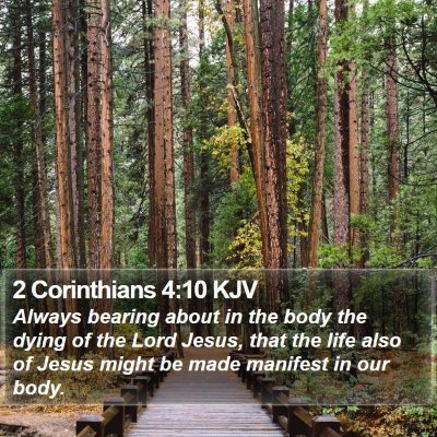 2 Corinthians 4:10 KJV Bible Verse Image