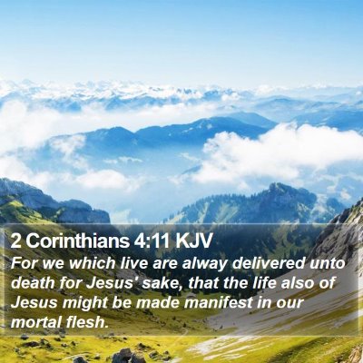 2 Corinthians 4:11 KJV Bible Verse Image