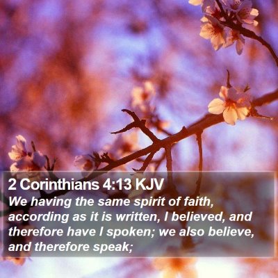 2 Corinthians 4:13 KJV Bible Verse Image