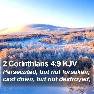 2 Corinthians 4:9 KJV Bible Verse Image