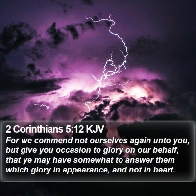 2 Corinthians 5:12 KJV Bible Verse Image