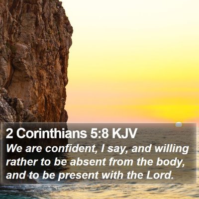 2 Corinthians 5:8 KJV Bible Verse Image