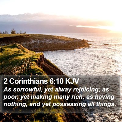 2 Corinthians 6:10 KJV Bible Verse Image