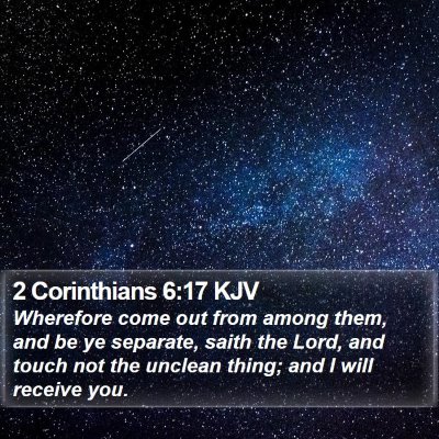 2 Corinthians 6:17 KJV Bible Verse Image