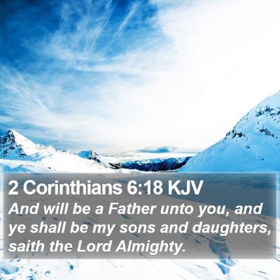 2 Corinthians 6:18 KJV Bible Verse Image