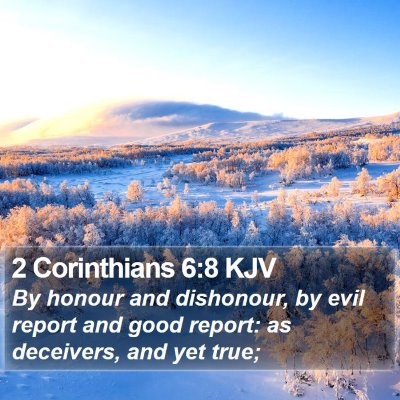 2 Corinthians 6:8 KJV Bible Verse Image
