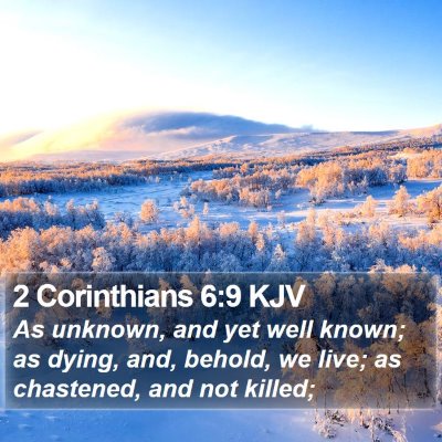 2 Corinthians 6:9 KJV Bible Verse Image