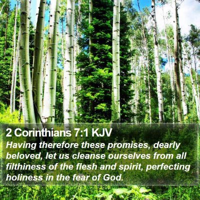 2 Corinthians 7:1 KJV Bible Verse Image