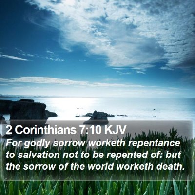 2 Corinthians 7:10 KJV Bible Verse Image