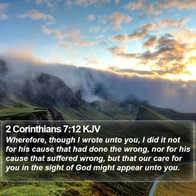 2 Corinthians 7:12 KJV Bible Verse Image
