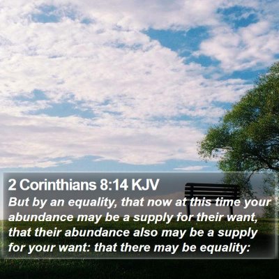 2 Corinthians 8:14 KJV Bible Verse Image