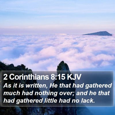 2 Corinthians 8:15 KJV Bible Verse Image