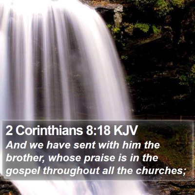 2 Corinthians 8:18 KJV Bible Verse Image