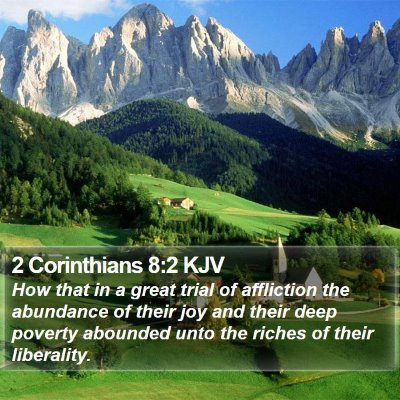 2 Corinthians 8:2 KJV Bible Verse Image
