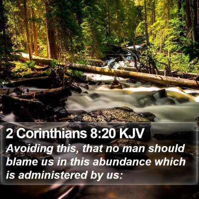 2 Corinthians 8:20 KJV Bible Verse Image