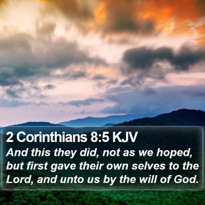 2 Corinthians 8:5 KJV Bible Verse Image