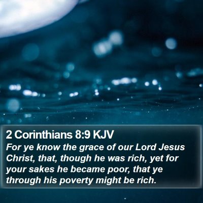 2 Corinthians 8:9 KJV Bible Verse Image