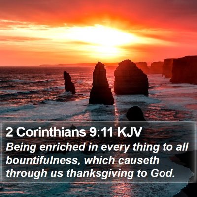 2 Corinthians 9:11 KJV Bible Verse Image