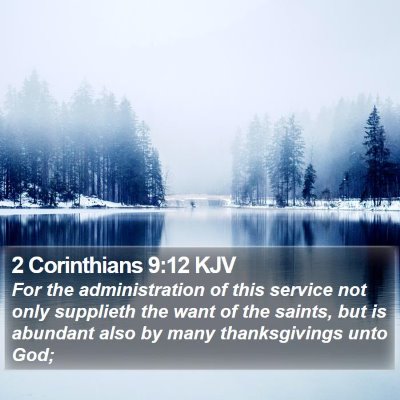 2 Corinthians 9:12 KJV Bible Verse Image