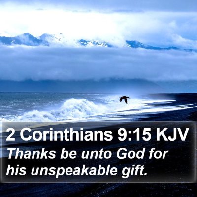 2 Corinthians 9:15 KJV Bible Verse Image